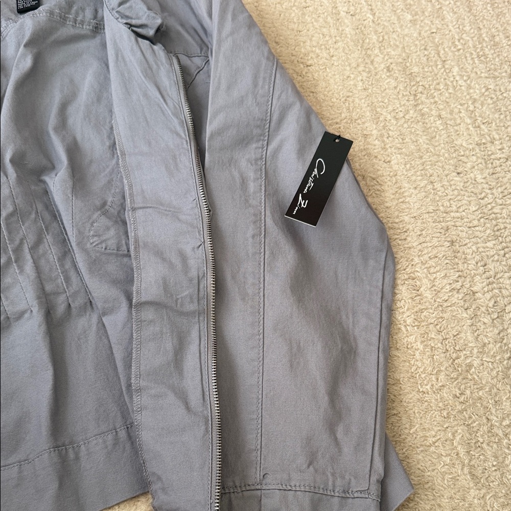 Gray Ruffled Blazer - Picture 5 of 7